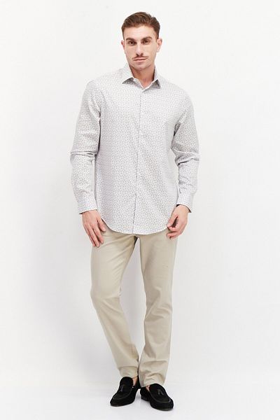 VAN HEUSEN Men Slim Fit Long Sleeve Floral Pattern Dress Shirt, Multicolor