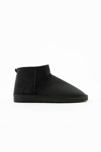 Seniorah Liana Black Suede Thin Sole Women's Boots with Fur Inside