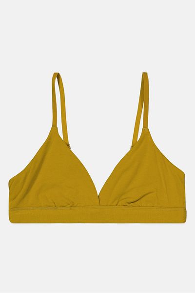Etam Women Non Padded Plain Bra, Mustard