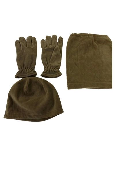 NO NAME Military Fleece Nano Beret Neck Collar Glove Set 3 Pieces