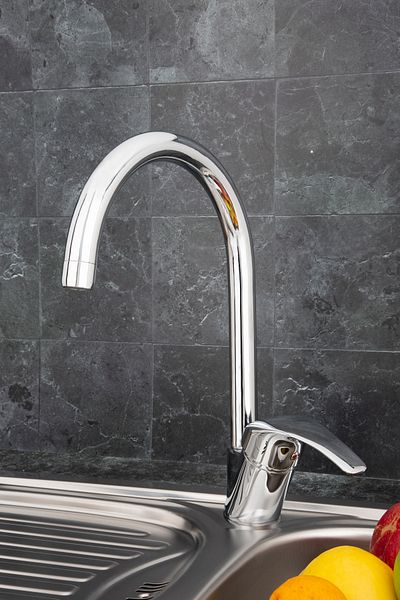 BULUT YAPI MARKET Burak Mix Caston Pipe Kitchen Sink Battery Gold Series B-143
