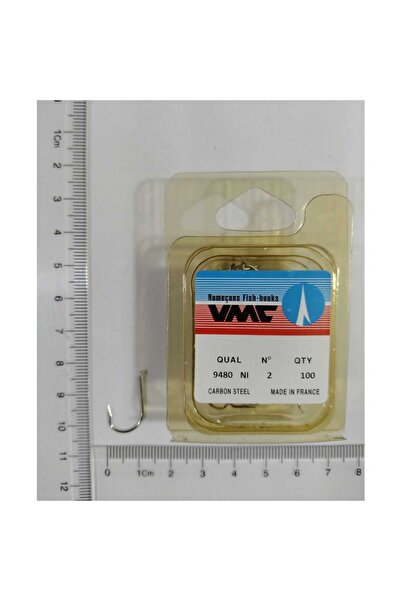 VMC 9480NI Nikel Düz Kısa Pala Olta İğnesi 100 Adet No : 2