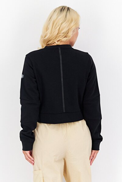 Asics Women Sportswear Fit Long Sleeve Training Crop Sweatshirt, Black