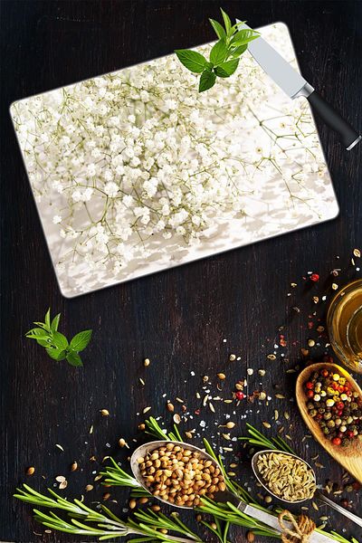 Saban Glass Cutting Board - 30X40 Cm, Model 8
