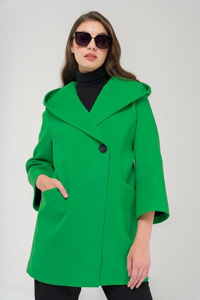 Olcay Hooded Tie Waist Coat LIGHT GREEN 3359