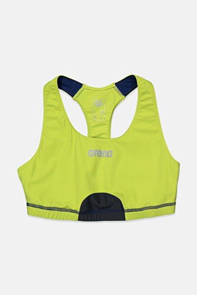 ARENA حمالة صدر رياضية غير مبطنة بشعار العلامة التجارية للنساء، لون أخضر وأزر...