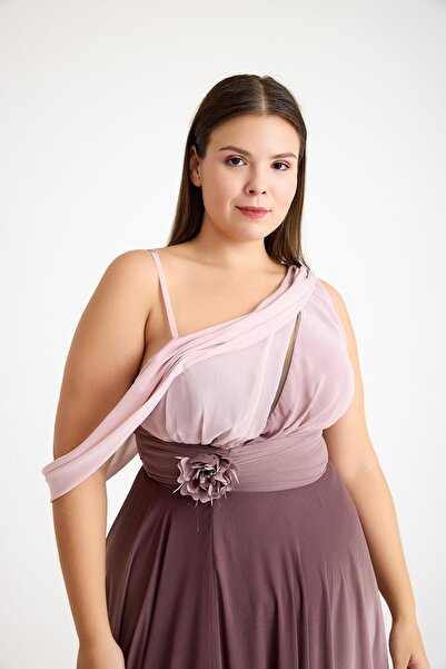 MAXXE 5916DEG DEGRADE ŞİFON ABİYE ELBİSE