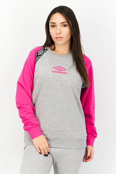 UMBRO Women Sportswear Fit Hooded Brand Logo Sweatshirts, Pink
