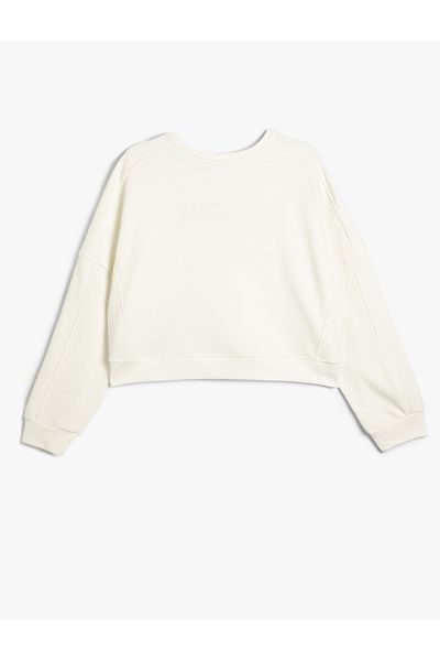 Koton College Sweatshirt Crew Neck Printed Standard Cut