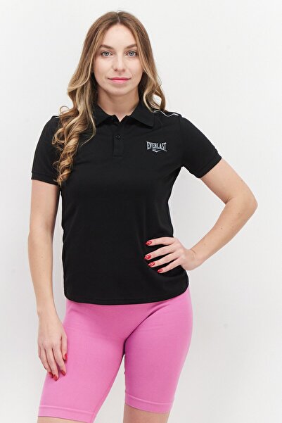 EVERLAST قميص بولو رياضي مناسب للتدريب للنساء، أسود