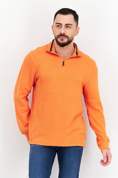 Club Room Men High Neck Ribbed Long Sleeves Sweatshirt, Orange