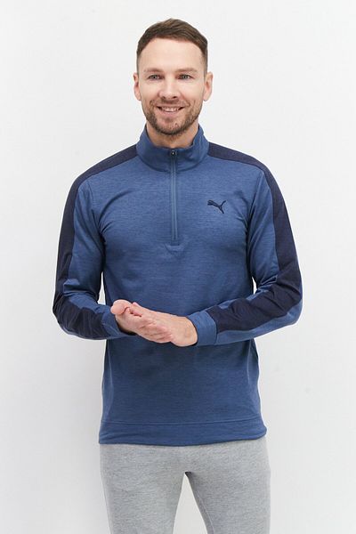 Puma Men Sportswear Fit Long Sleeve Golf Sweatshirt, Blue
