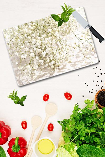 Saban Glass Cutting Board - 30X40 Cm, Model 8