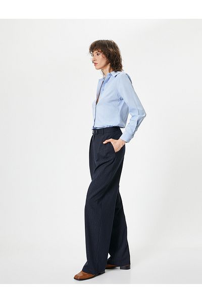 Koton Slim Fit Hemd mit Knöpfen und langen Ärmeln