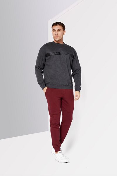 DKNY Sport Men Sportswear Fit Long Sleeve Training Sweatshirt, Dark Grey