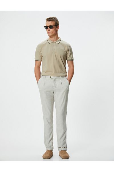 Koton Slim Fit Polo Collar Buttoned Piping T-Shirt