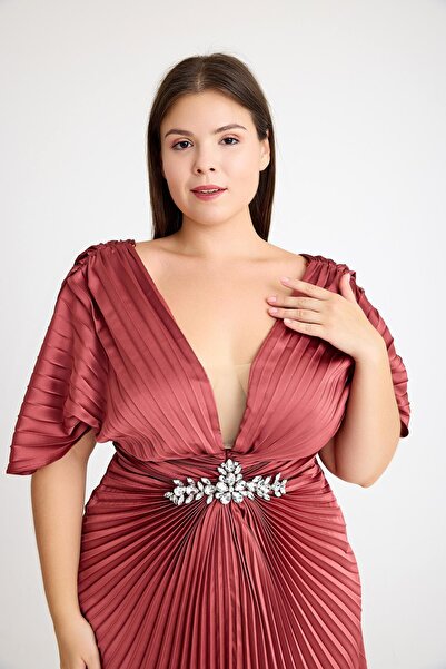 MAXXE 5838SSAT COBE SATEN ABİYE ELBİSE