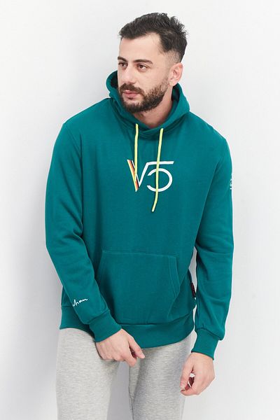 Aston Martin Men Sportswear Fit Long Sleeves Outdoor Sweatshirt, Green Combo