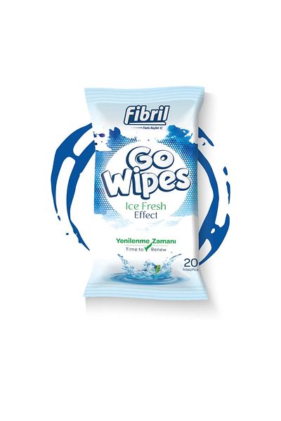 Fibril Go Wipes Ice Fresh Wet Wipes X 6 Pack 120 Sheets