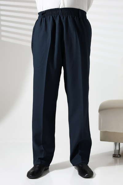 ihvan online Мъжки зимен панталон шалвар от вълнен ефект с ластик на талията и джоб - зелен (ISR)