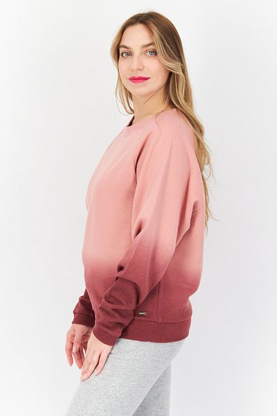 Marc New York Women Crew Neck Long Sleeve Ombre Sweatshirt, Pink