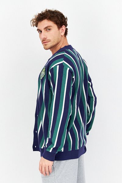 Fila Men Sportswear Fit V Neck Long Neck Outdoor Cardigan, Green