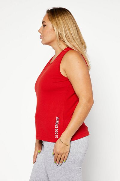Le Coq Sportif Women Sportswear Fit Brand Logo Training Top, Red