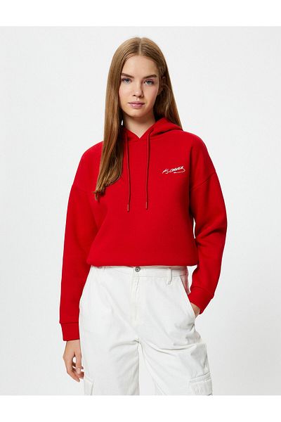 Koton Ataturk Printed Hooded Long Sleeve Sweatshirt - 100.Year Special