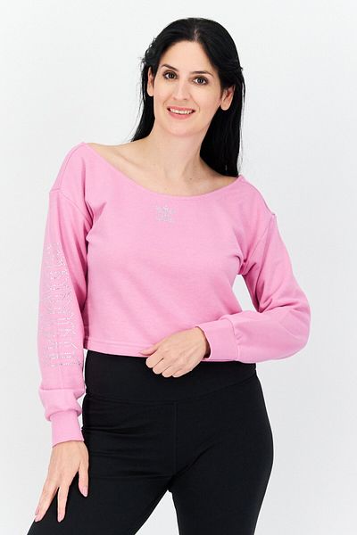 adidas Women Sportwear Fit Outdoor Long Sleeve Top, Pink