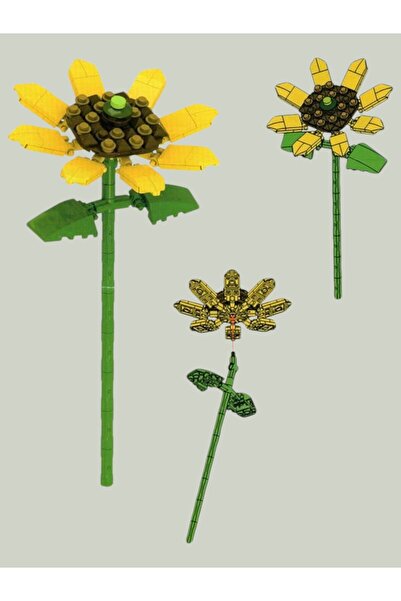 YILDIRIM OYUNCAK Decorative Flower Bouquet Making Set 177 Pieces Collectable Puzzle Block Daisy Making Set 20 cm