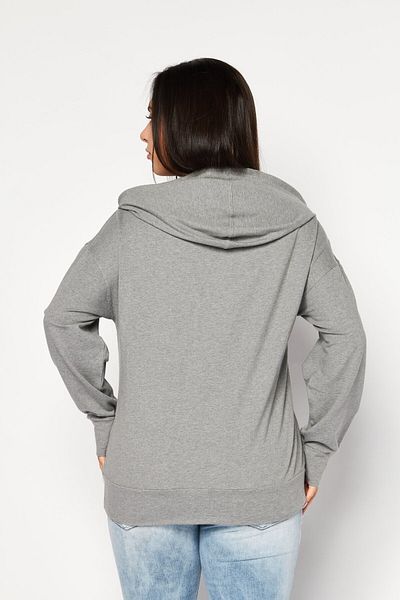 Felina Women Hooded Heather Sweatshirt, Dark Grey