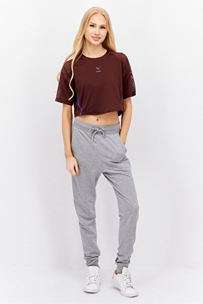 Puma x Koche Women Sportswear Fit Short Sleeve Training Top, Chocolate