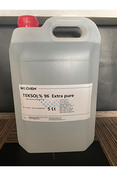 WE CHEM %96 Teksol Denatüre 5lt Parfüm Kozmetik Sterilizasyon Dezenfektan & L...