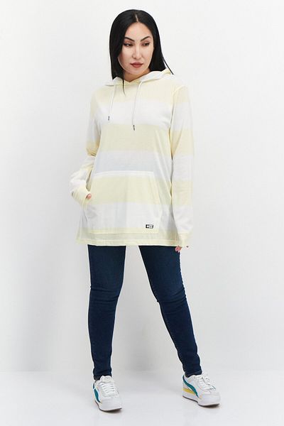 Salty Crew Women Stripe Long Sleeves Hoodies, Yellow