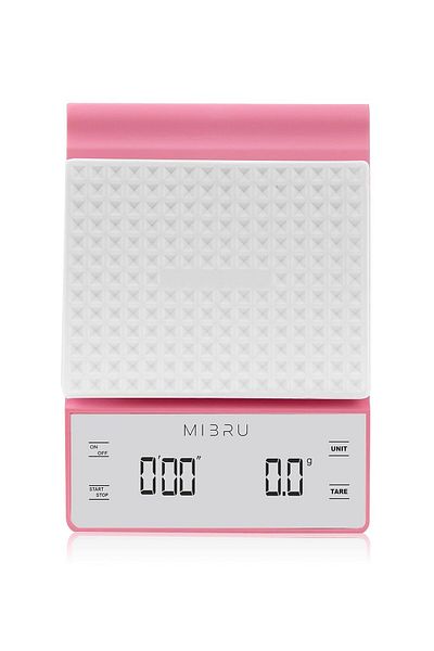 MIBRU Coffee digital scale with led timer pink white