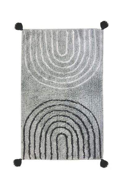 Chilai Home Γκρι Clara 60x100 cm Βαμβακερό χαλάκι μπάνιου με φούντα