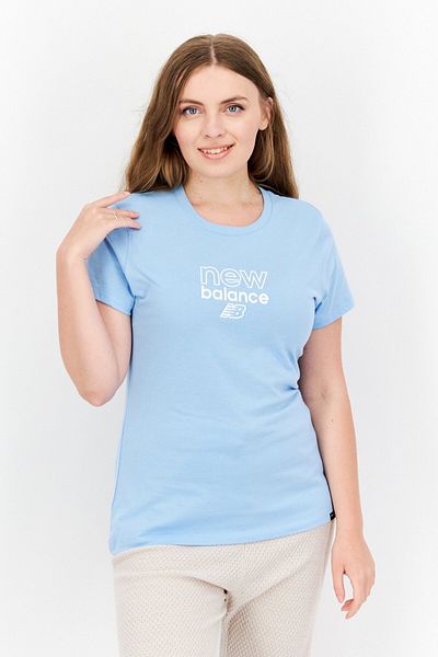 New Balance Women Athletic Fit Short Sleeves Outdoor Top, Blue