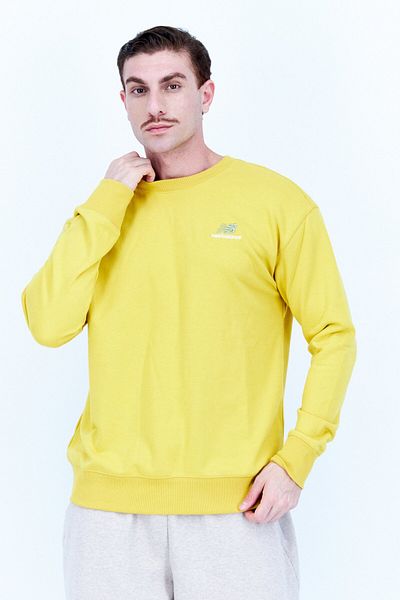 New Balance Men Relaxed Fit Long Sleeve Outdoor Sweatshirts, Yellow