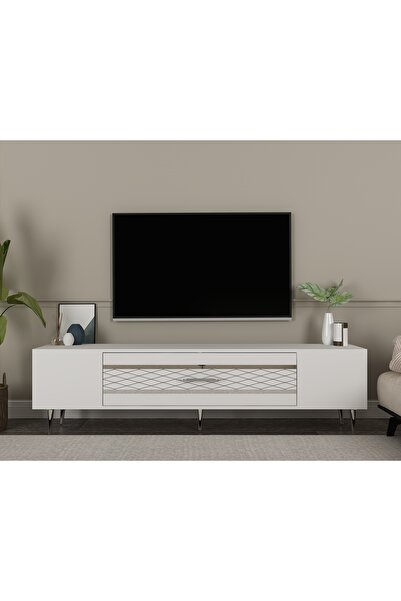 cantek DEKOLP2CT TV SEHPASI BEYAZ-GÜMÜŞ