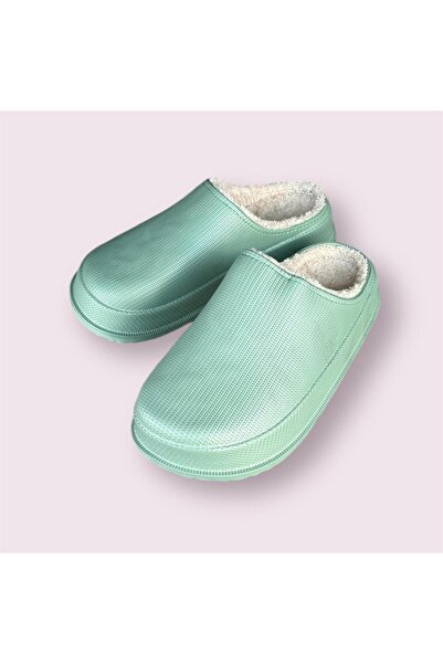 Sonimix renkli çocuk içi kürklü kaydırmaz taban ev terliği