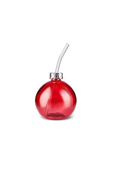 Karaca New Year New Year Lena Red Mug with Straw 400 ml