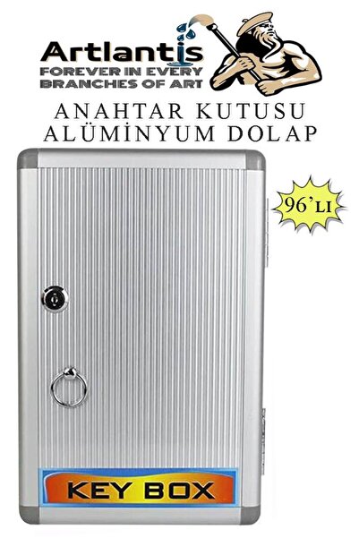 Artlantis Kilitli Anahtar Kutusu 96 lı 1 Paket Anahtar Dolabı Alüminyum Gövde...