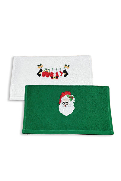 Ellaline Набір рушників до Нового року - 2 шт. з вишивкою, 100% бавовна, сертифіковані, для рук, обличчя та кухні Christmas 30x50 см