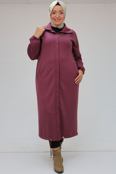Eslina 43044 Plus Size Osyho Cap με κεντημένη πλάτη - Dusty Rose