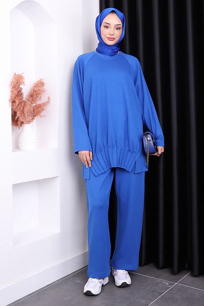 İmajButik Saks Blue Ribbed Pants Σετ παιχνιδιών