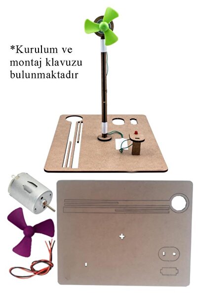 Artlantis Rüzgar Enerjisi Yapım Seti 1 Paket Dinamo Motoru Plastik Pervane Ma...