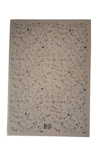 Artlantis 40 Sheets Lined Notebook Plastic Cover A-4 1 Piece PP Cover Large Size Checked Notebook 40 Pages A4 Pattern