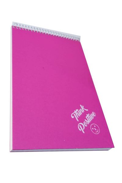 Artlantis Top Spralli Hard Cover Memo Pad 100 Sheets Lined Notebook 17x24 Cm Pink Color 1 Piece Think Positiv