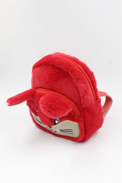 Chantaky 039 1150 Red Plush Kids Backpack with Kitten