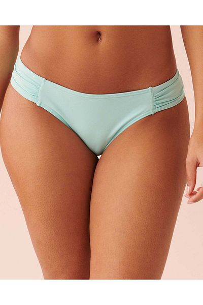 La Vie en Rose TURQUOISE Shirred Sides Bikini Bottom